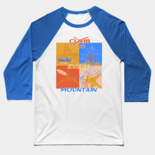 Ride Every Mountain Theme Park Art Baseball T-Shirt